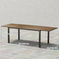Outsunny 63"-94.5" Extendable Patio Dining Table for 6-8 Person, Outdoor Dining Table with Aluminium Edging, Steel Frame, Brown