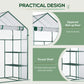 Outsunny 56" x 29" x 77" Walk-in Greenhouse, Mini Greenhouse with 4 Shelves, Roll-Up Door and Weatherized Cover, Clear