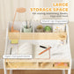 Qaba Kids Desk and Chair Set with Storage, Shelves for Bedroom, 3-8 Years Old, White