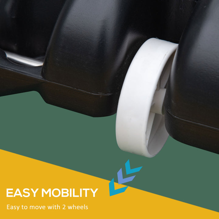 Soozier Portable Basketball Hoop, 7ft-8.5ft Height Adjustable Basketball System with Wheels & 32.3" Backboard for Youth Junior