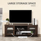 HOMCOM Fireplace TV Stand for TVs up to 60 inches, Wood TV Cabinet w/ Storage Doors or Living Room, Office, Coffee