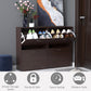 HOMCOM Flip Down Shoe Storage, Multi Cabinet, Wooden Shoe Rack, Entryway Shelf, 4 Drawer Organizer, Freestanding Unit, Brown
