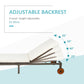 Outsunny Patio Rattan Sun Lounger with 4-Level Adjustable Backrest and Wheels, Wicker Chaise Lounge Chair with Cushion, for Patio, Deck, Poolside Cream White
