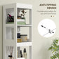 HOMCOM Narrow Bathroom Storage Cabinet, Bathroom Cabinet with 2 Drawers & 3 Open Shelves, Slim Bathroom Floor Cabinet, White