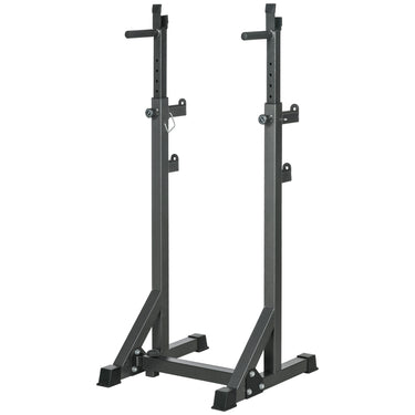 Soozier Adjustable Bench Press Rack, Multi-Function Squat Rack for Home Gym Strength Training, Black