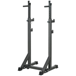 Soozier Adjustable Bench Press Rack, Multi-Function Squat Rack for Home Gym Strength Training, Black