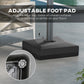 Outsunny Cantilever Umbrella Base with Liftable Wheel, Heavy Duty Fillable Umbrella Stand with Adjustable Foot Pads