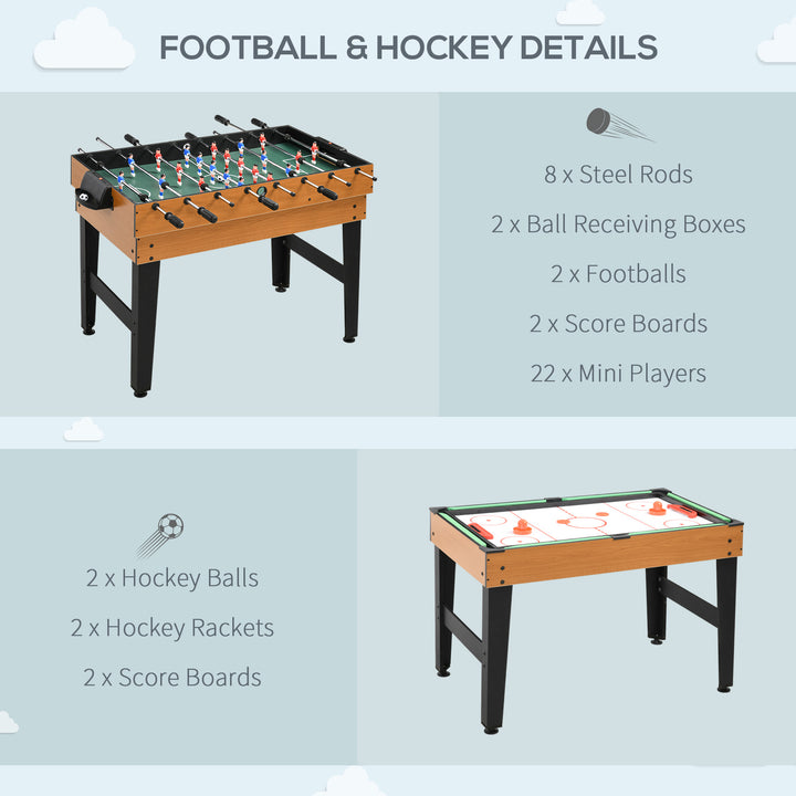 Soozier 43'' 4-in-1 Multi-Gaming Table, Tabletop Billiards Hockey Table Tennis Foosball Game, Easy Set up for Whole Family