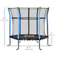 Soozier 64" Kids Trampoline Mini Indoor/Outdoor Bouncer Jumper with Enclosure Net Elastic Thick Padded Pole Gift for Child Toddler Age 3-10 Years Old Blue