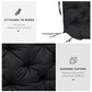 Outsunny 3 Seater Outdoor Seat Pads Bench Swing Chair Replacement Cushions Backrest for Patio Garden, Dark Grey