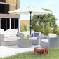 Outsunny Patio Sun Umbrella, Outdoor Parasol with 6 Ribs, Cream White
