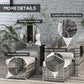Outsunny 5PC Wicker Patio Lounger, Outdoor PE Rattan 5-level Adjustable Recliner Sofa Bed with Storage Side Table and Footstools, for Patio, Garden, Poolside, Khaki