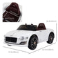 Aosom 12V Ride On Car Licensed Bentley Battery Powered Electric Vehicles w/ Parent Remote Control, 2 Speed - Black