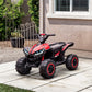 Aosom Kids 4 Wheeler Quad with Music, Headlights, High & Low Speed, Kids ATV for 3-5 Years Old Boys & Girl, Yellow