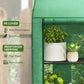 Outsunny Portable Mini Greenhouse Green House with 3 Tier Shelves, Reinforced PE Cover, Roll-up Doors, 56.3" x 18.1" x 59.4"