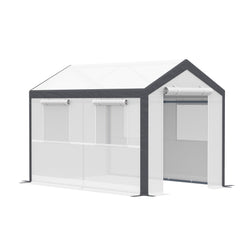 Outsunny 6.6' x 10' x 7' Heavy Duty Walk-In Greenhouse Vegetable Seed Growth Tent Outdoor Plant Growing Tunnel Warm House Flower Shed Backyard White