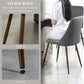 HOMCOM Upholstered Dining Chairs Set of 4, Velvet Accent Chair with Back and Wood-grain Steel Leg for Kitchen, Grey
