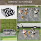Outsunny Reversible Outdoor RV Rug, Patio Floor Mat, 6' x 9' Plastic Straw Rug for Backyard, Deck, Beach, Camping, Black & White