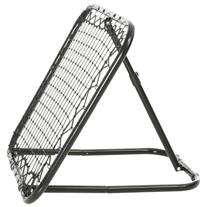Soozier Soccer Rebounder Net, 3' x 3', Angle Adjustable Baseball Rebounder Net Training Equipment Aid with Quick Folding Design for Teens & Adults, Kickback Target Goal Play