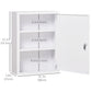 kleankin Lockable Medicine Cabinet, 3 Tier Steel Medical Wall Box with 2 Keys and Shelves for Bathroom, White