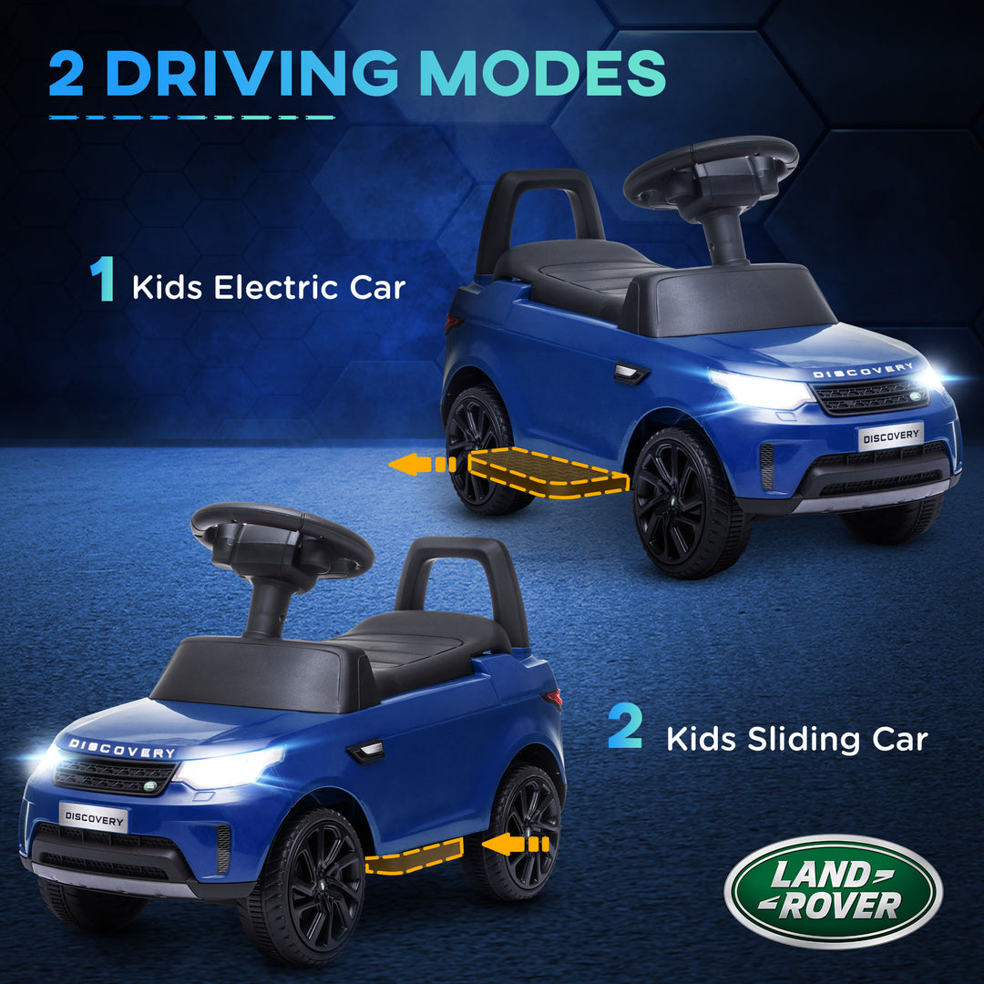 Qaba 2 in 1 6V Land Rover Licensed Electric Car for Kids, Sliding Car with Music Horn Headlights, for 18-60 Months White