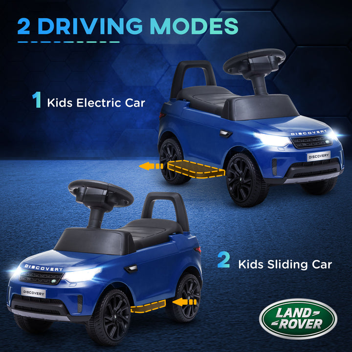 Qaba 2 in 1 6V Land Rover Licensed Electric Car for Kids, Sliding Car with Music Horn Headlights, for 18-60 Months White