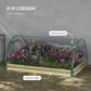 Outsunny 12 Pockets Raised Garden Bed with Greenhouse and Roll Up Windows for Vegetables, Flowers, 4' x 3' x 2', Natural Wood