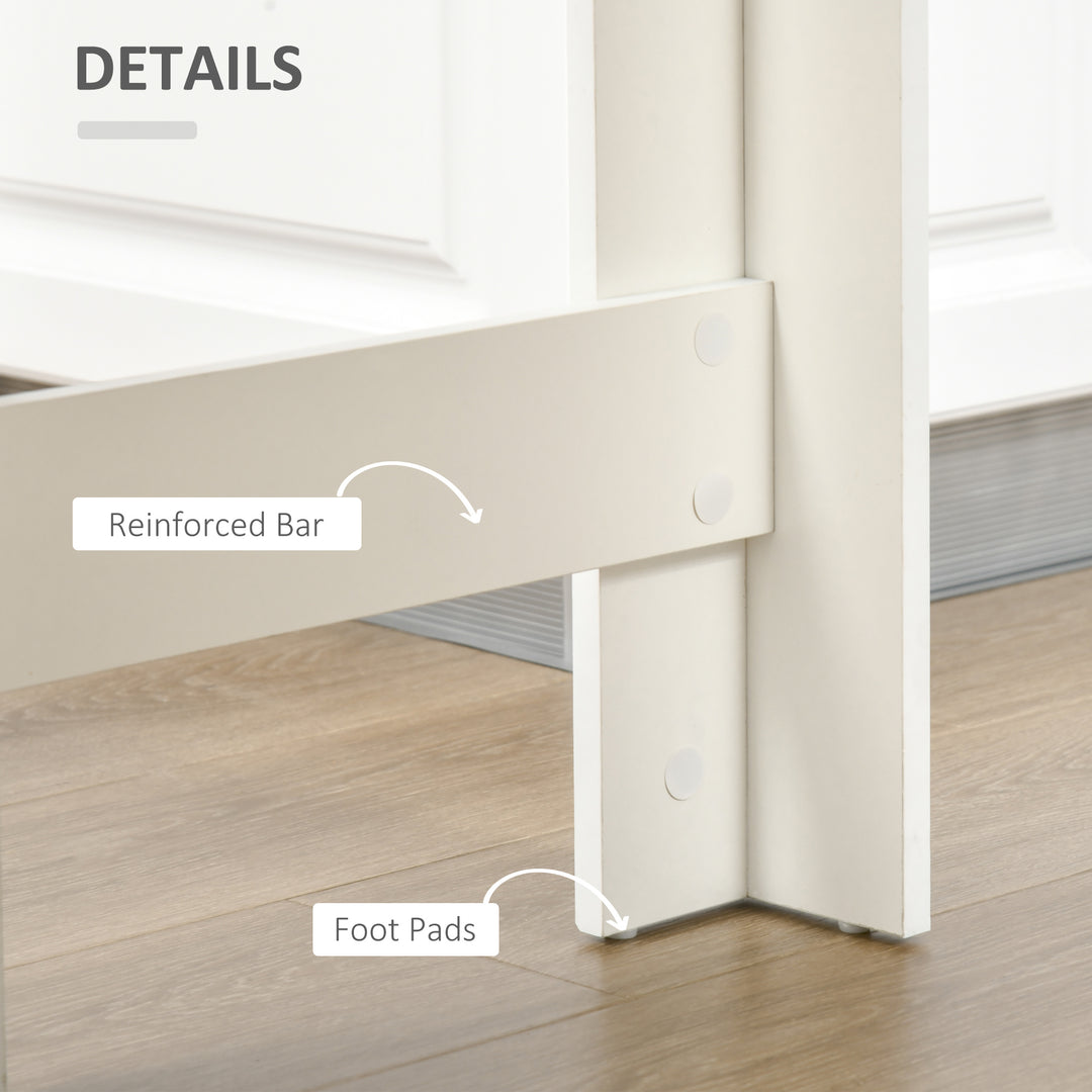 HOMCOM Bar Table, High Top Pub Table with 4 Storage Shelves, Modern Bar Height Table for Home Bar, Kitchen, Grey