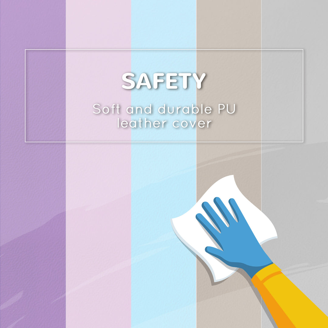 Qaba 7-piece Soft Play, Foam Climbing Blocks for Toddlers, Kids' Educational Climbing Crawling Toys, Kids Foam Play Set Stairs and Ramp, Multicolored