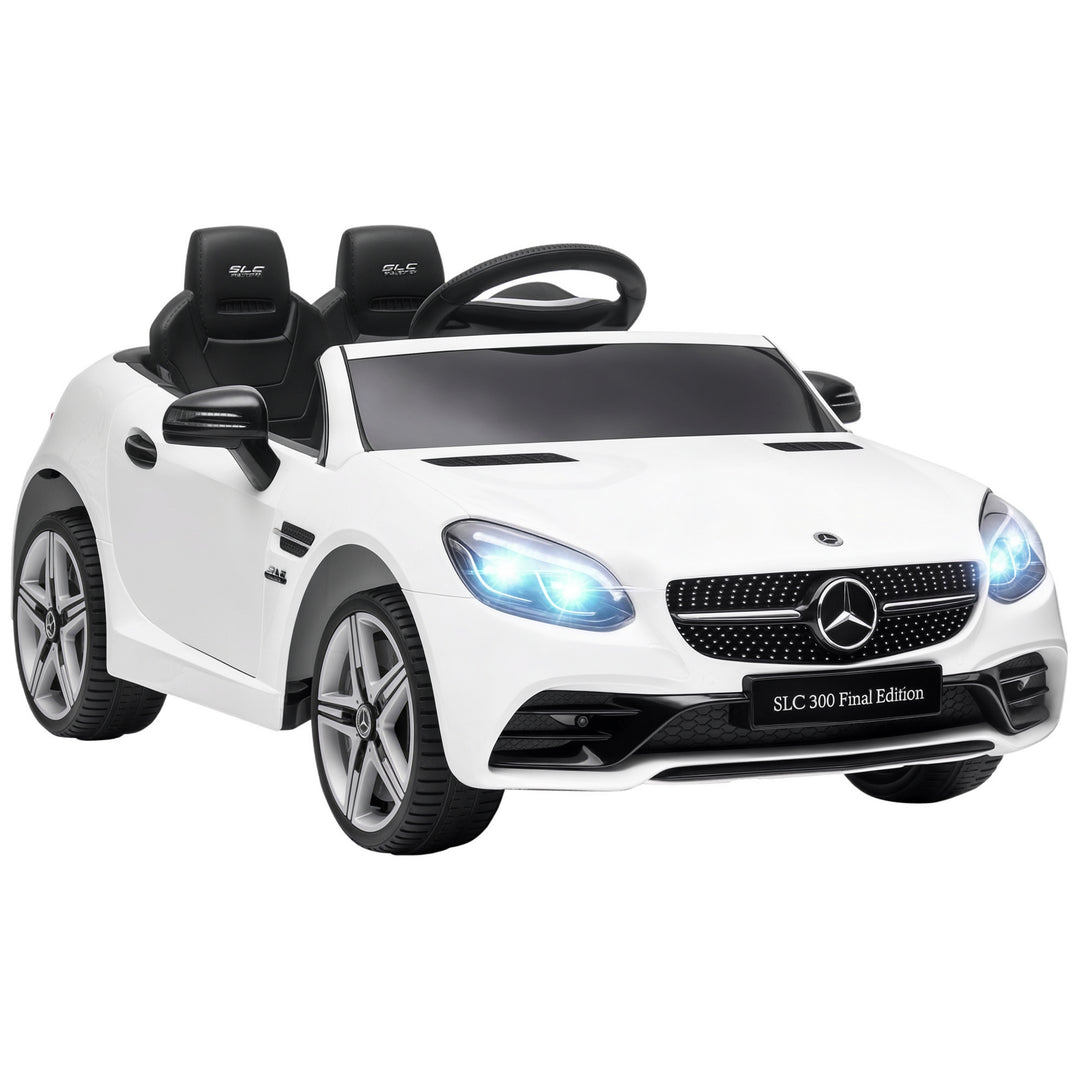 Aosom 12V Ride On Car with Parent Remote Control Two Motors Music Lights Suspension Wheels for 3-6 Years Black