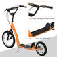 Aosom Kids Scooter with Adjustable Handlebar, Youth Kick Scooter with Dual Brakes, Inflatable Wheels, for Age 5+, Blue