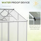 Outsunny 6' x 10' x 6.4' Walk-in Garden Greenhouse Polycarbonate Panels Plants Flower Growth Shed Cold Frame Outdoor Portable Warm House Aluminum Frame, Silver