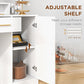 HOMCOM Illuminated Dressing Table Set, LED Vanity Table Set with Stool, LED Mirror, Drawer and Cabinet Shelves for Bedroom