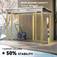 Outsunny 8 x 4FT Galvanized Garden Storage Shed, Metal Outdoor Shed with Double Doors and 2 Vents, Light Grey