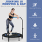 Soozier 40" Foldable Mini Fitness Trampoline, with Adjustable Foam Handle, Orange