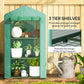 Outsunny 56" x 56" Walk-in Greenhouse Outdoor, Portable Gardening Plant Hot House with 2-Tier Shelf, Green