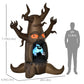 HOMCOM Inflatable Halloween Decoration Haunted Tree with Owl/Ghost/Pumpkins, Blow-Up Outdoor LED Display for Lawn, Garden, Party
