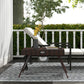 Outsunny Outdoor Rattan Foldable End Table, Metal Frame Patio Wicker Table, Coffee Table Side Table for Poolside, Lawn, Garden, Mixed Grey