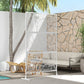 Outsunny 6.5FT Decorative Outdoor Divider, Metal Privacy Screen with Stand, Large Leaf Style, White
