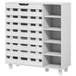 HOMCOM Shoe Cabinet, 21 Pair Shoe Storage Cabinet Organizer with 5-tier Double Door Cupboard and 5-tier Open Shelves, Black