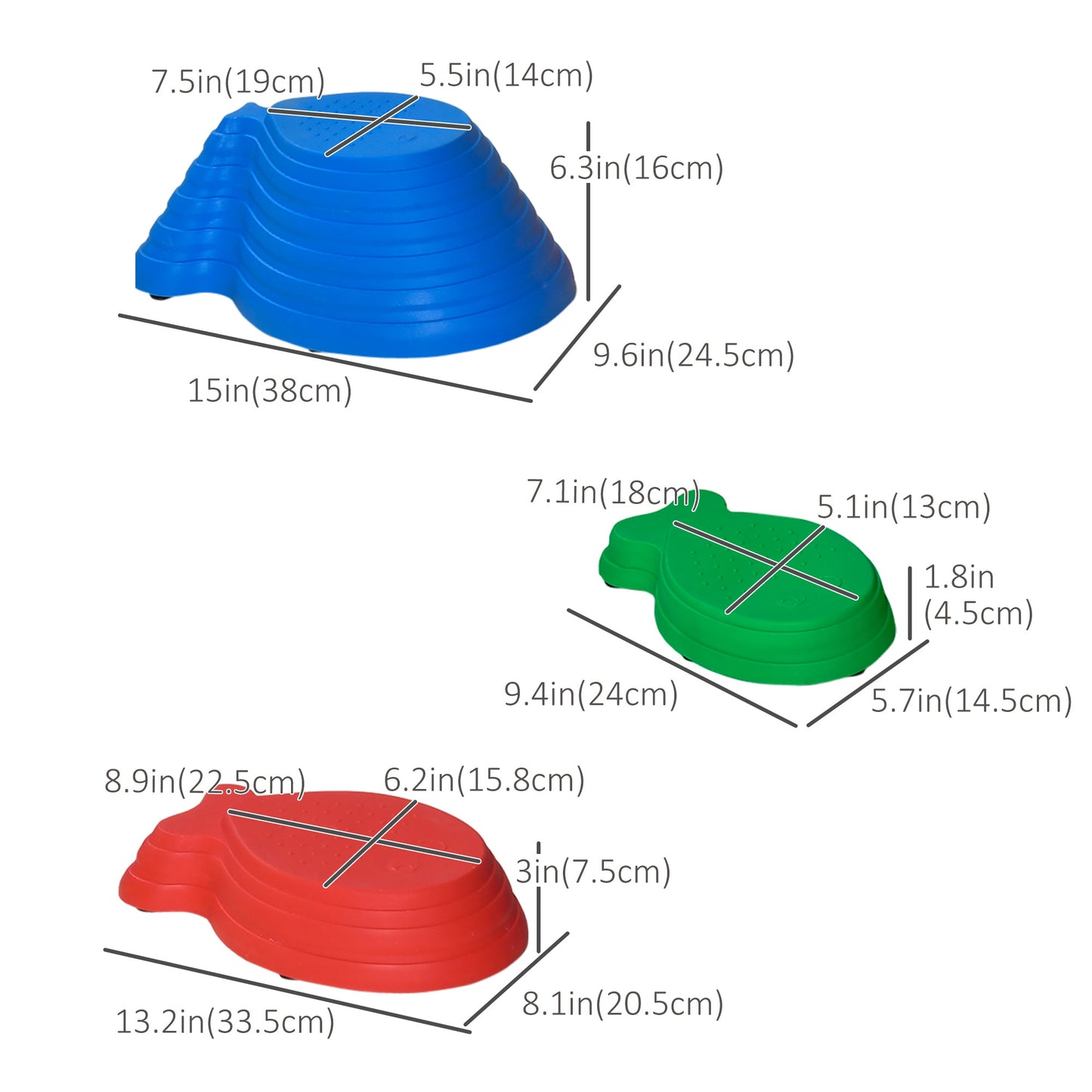 Outsunny 11PCs Larger Size Balance Stepping Stones for Kids with Non-slip Bottom, Stackable Obstacle Course Outdoor Indoor, Play River Rocks with Starfish Style