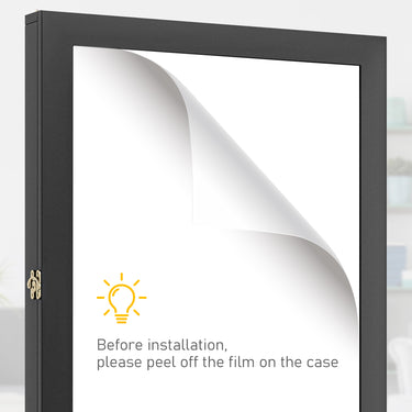 HOMCOM 24" x 32" Hockey Jersey Frame, Jersey Shadow Box for Basketball Football Baseball, Black