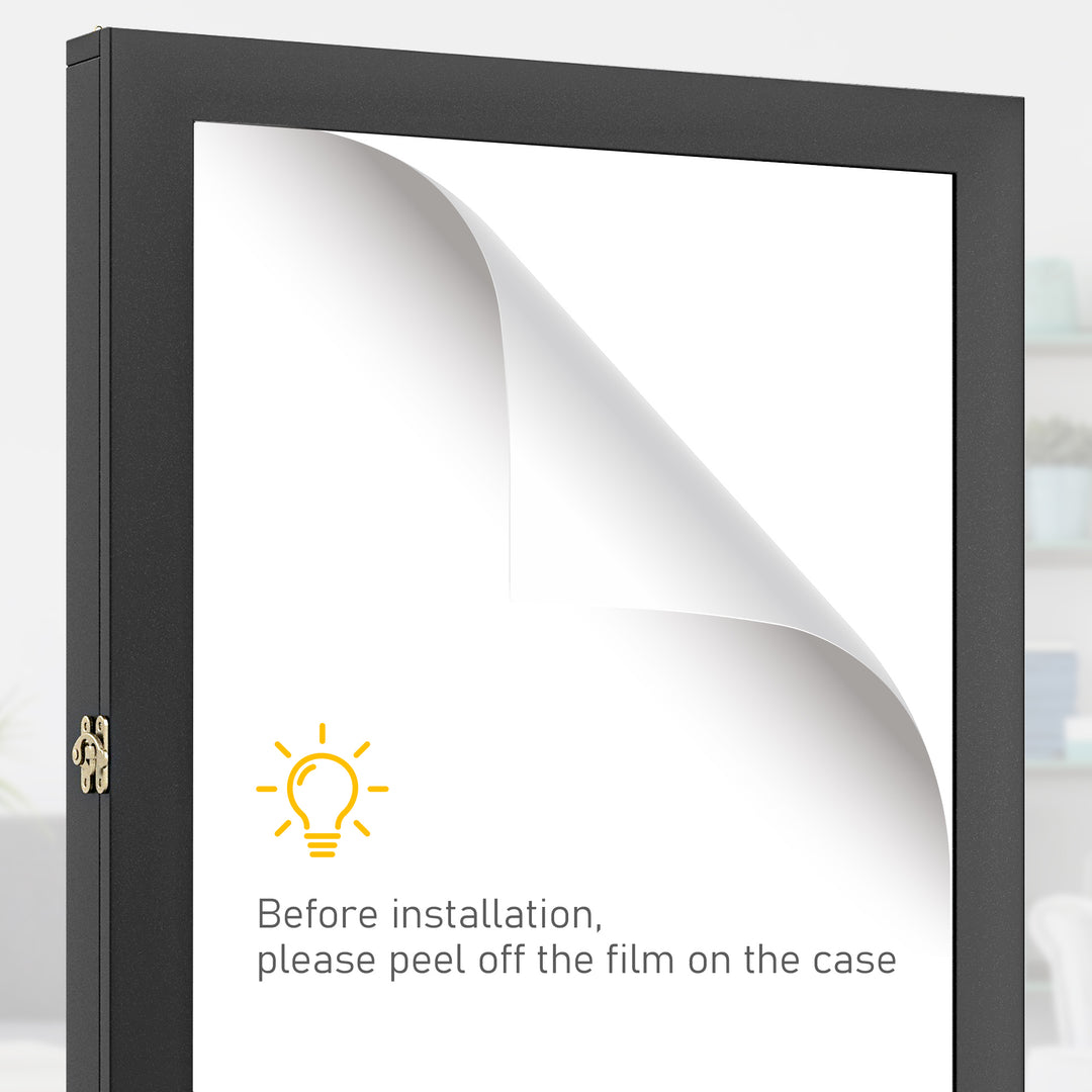 HOMCOM 24" x 32" Hockey Jersey Frame, Jersey Shadow Box for Basketball Football Baseball, Black