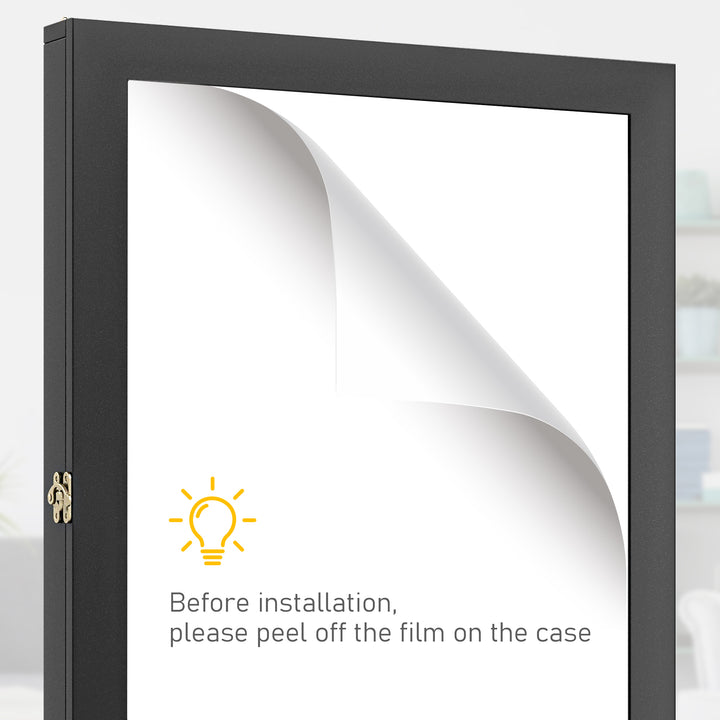 HOMCOM 24" x 32" Hockey Jersey Frame, Jersey Shadow Box for Basketball Football Baseball, Black