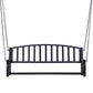 Outsunny 50" Porch Swing Patio Swing Chair Hanging Bench Outdoor Glider Chair with Chain Black