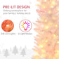 HOMCOM 7' Prelit Christmas Trees, Pencil Artificial Christmas Tree with Colourful Surface Tips, Colourful LED Lights, White