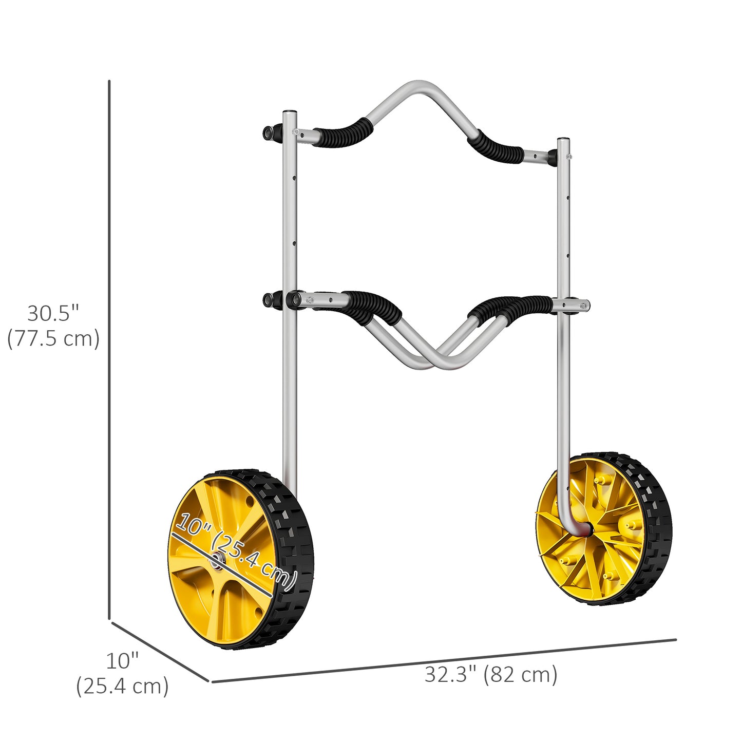 Soozier Freestanding Kayak Storage Rack with Adjustable Length, Heavy Duty Dual Kayak, SUP, Canoe, Paddleboard Rack for Indoor, Outdoor, Garage, Dock