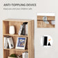 HOMCOM 5-Tier Bookcase, Storage Bookshelf, Display Shelves with Adjustable Shelves for Living Room, Home Office, Nature Wood