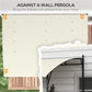 Outsunny 10' x 13' Outdoor Pergola with UV30+ Protection Canopy and Steel Frame for Porch, Patio, Deck, Backyard, Dark Grey
