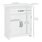 kleankin Bathroom Storage, Bathroom Cabinet with 2 Doors, Adjustable Shelves for Living Room Kitchen, 23.6"x11.8"x29.5", White